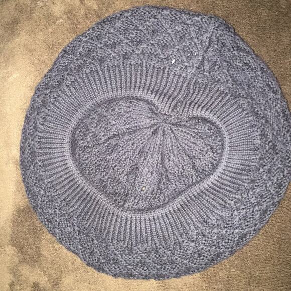 Black Knit Cotton Hat Beanie M/L - Picture 2 of 3